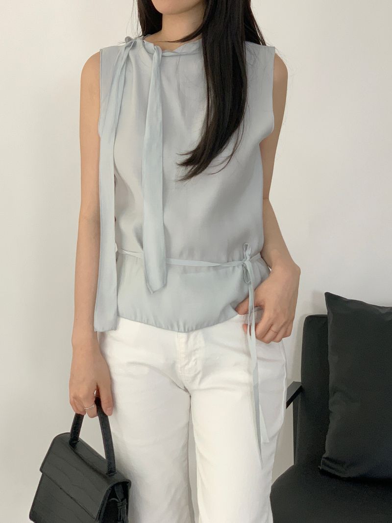 Aiden Tie Sleeveless Blouse