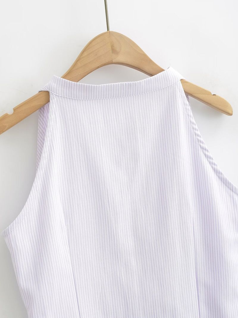 Erin Stripe Button Blouse Vest 231646445