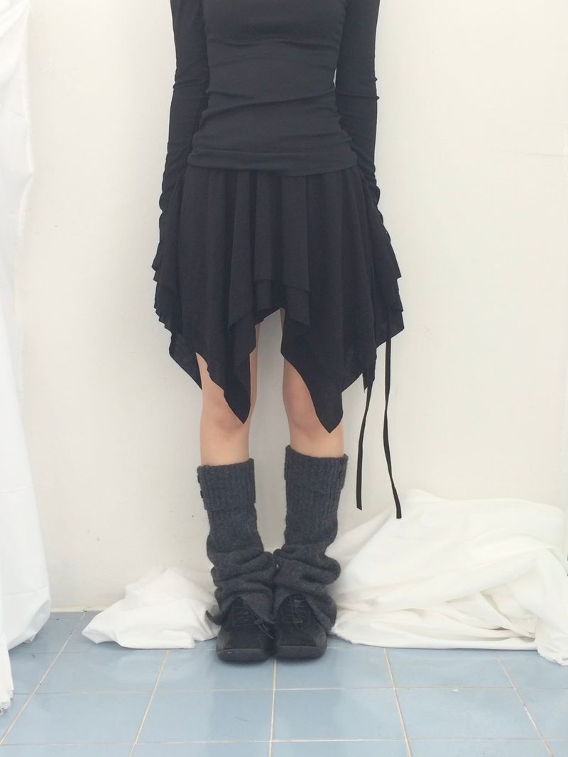 ribbonline wave skirt