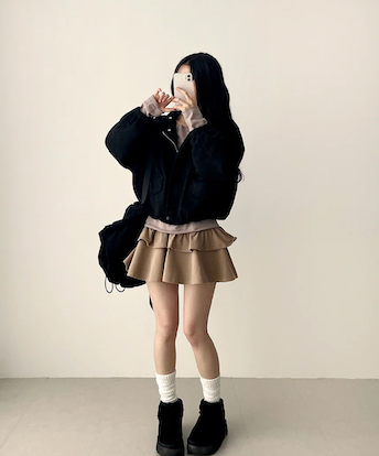 Bipol Golden Flare Cancanminiskirt