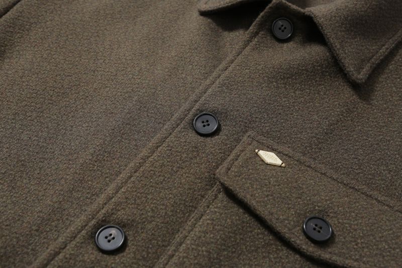 CLASSIC CROPPED SHIRT JACKET (khaki brown)
