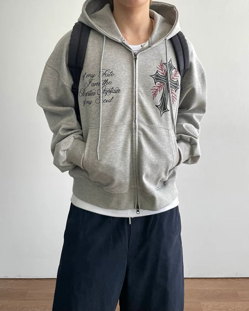 ノックスクロップボンデッドフーディージップアップ
