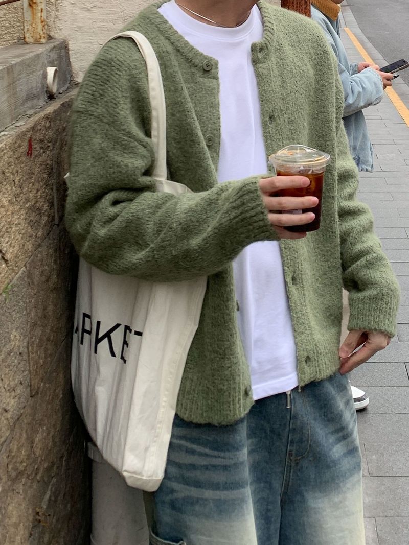  Benin Alpaca Round Knit Cardigan