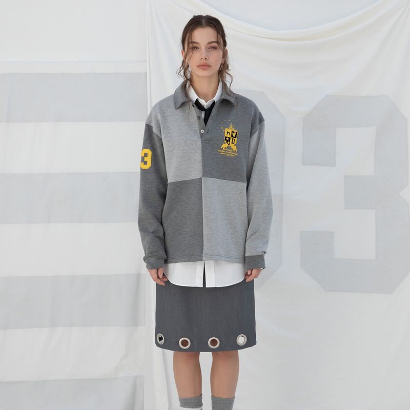 SQUARE PK SHIRT (GREY)