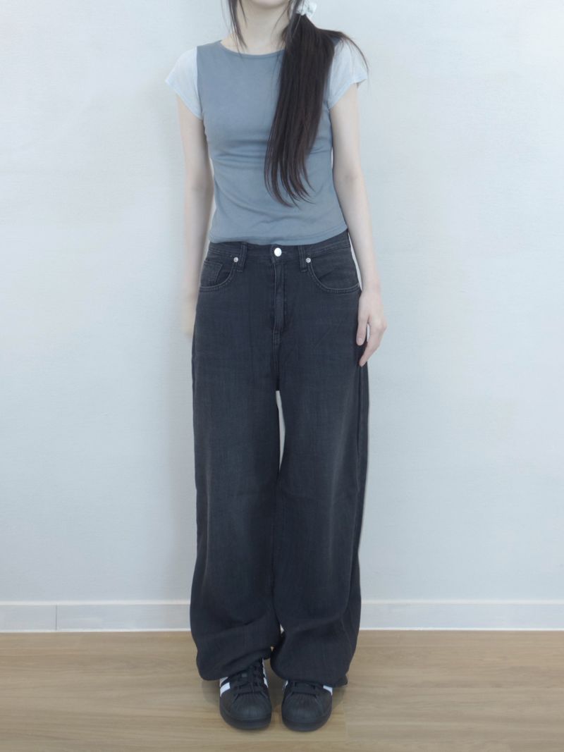 ZELENA（ゼレナ）の「ブラックワイドパンツ（パンツ）」
