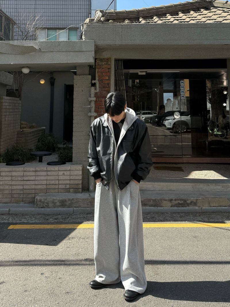 Core leather herrington jacket
