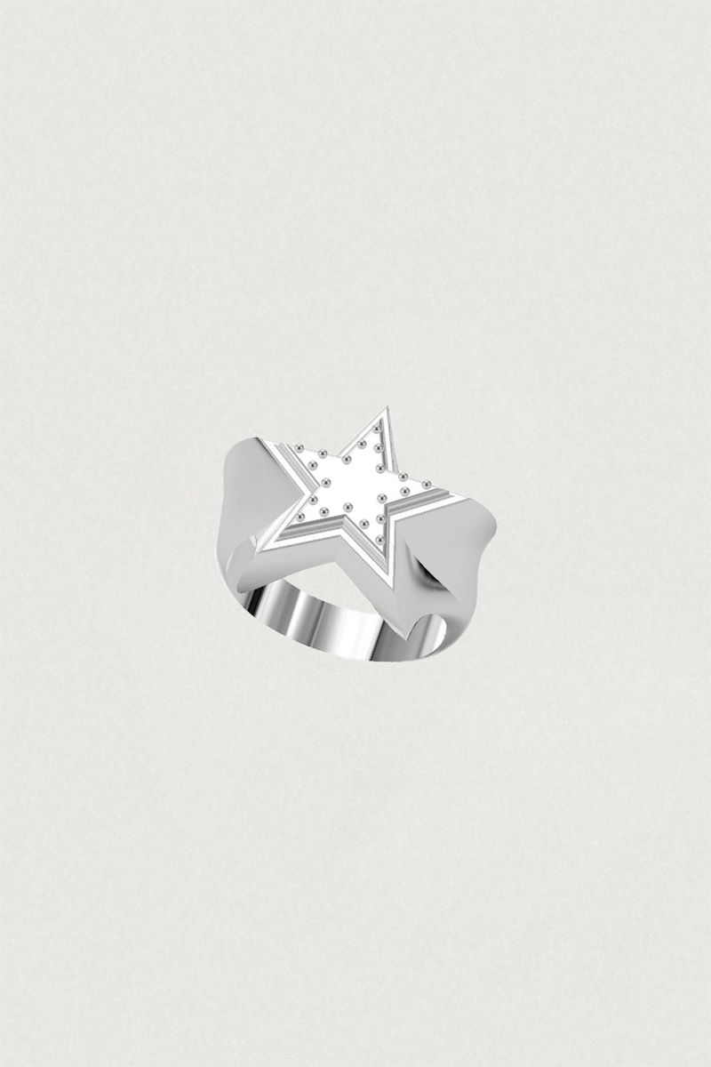 [925SILVER] ICING COOKIE STAR STUD RING