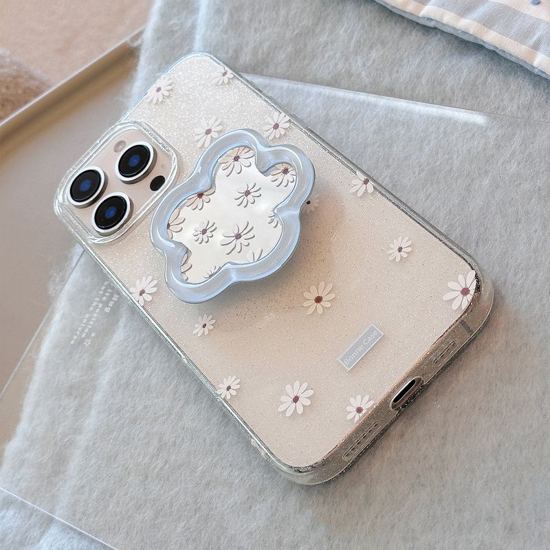 Summer Blue Flower Mirror Stand iPhone Case