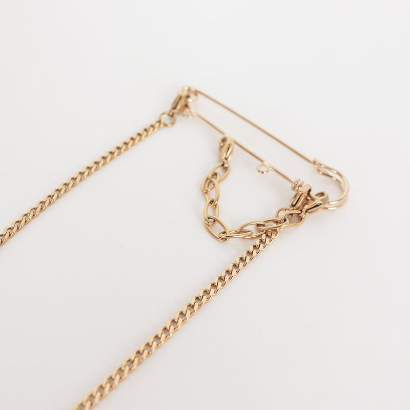 Men's gold clothespin brooch_CLEF GOLD SWAG Brooch