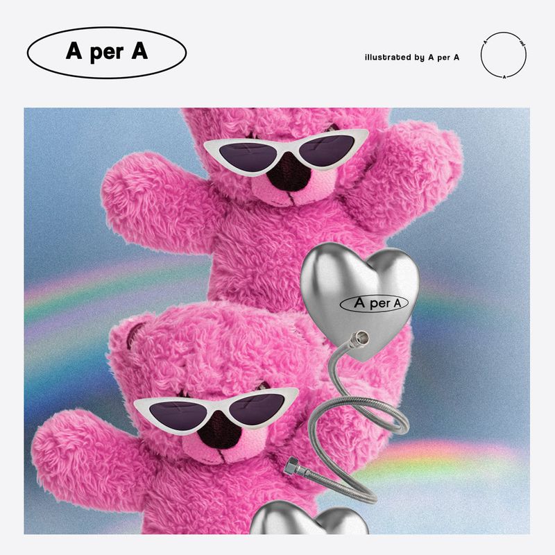 Dancing pink bear