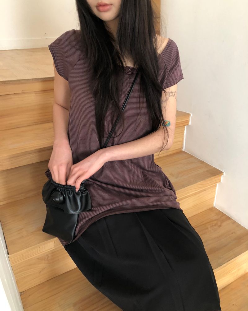 Denic Stripe Short Sleeve Dress