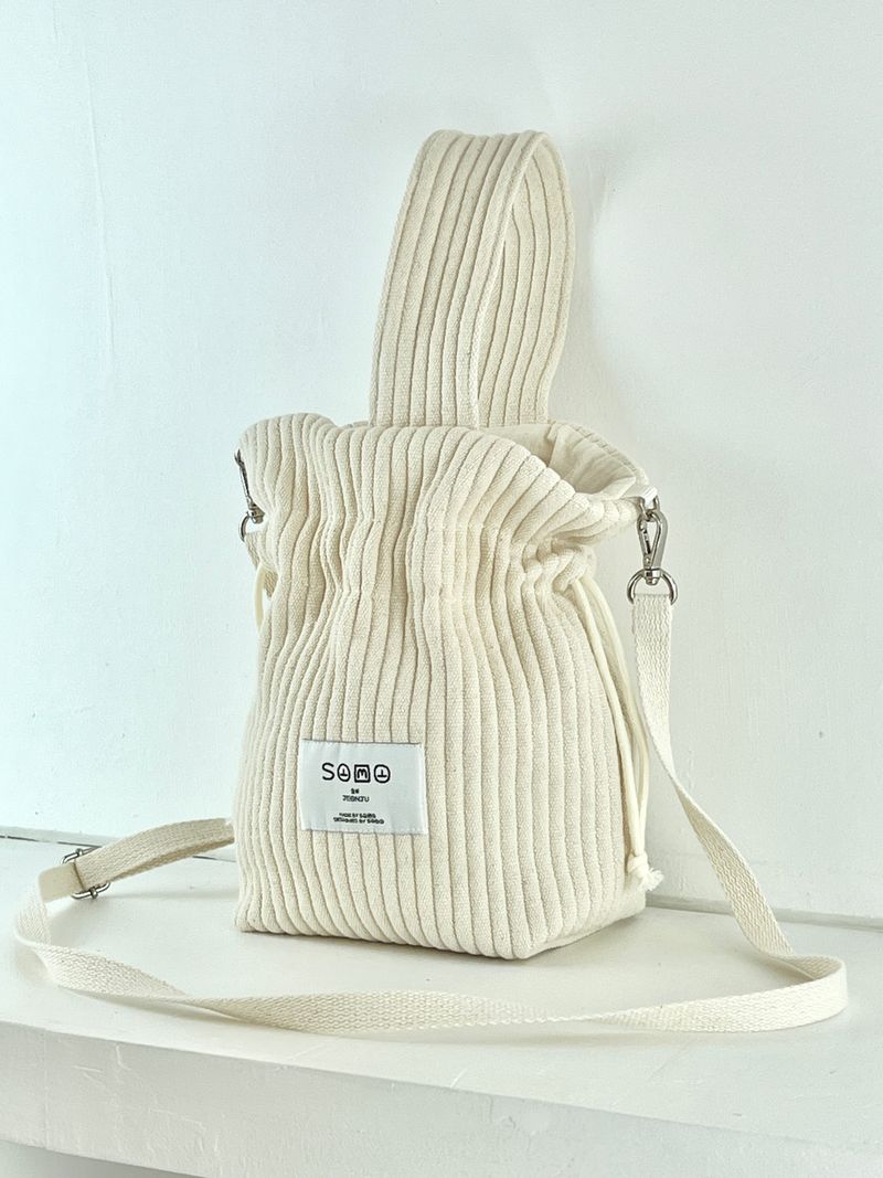 Ribbed fabric New string mini bag