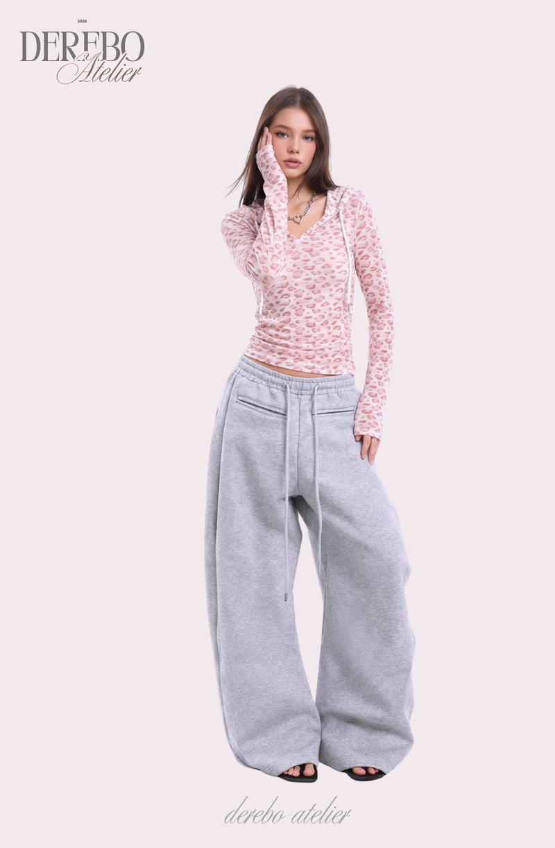 Pink Bly Leopard Hoodie Long Sleeve T-Shirt