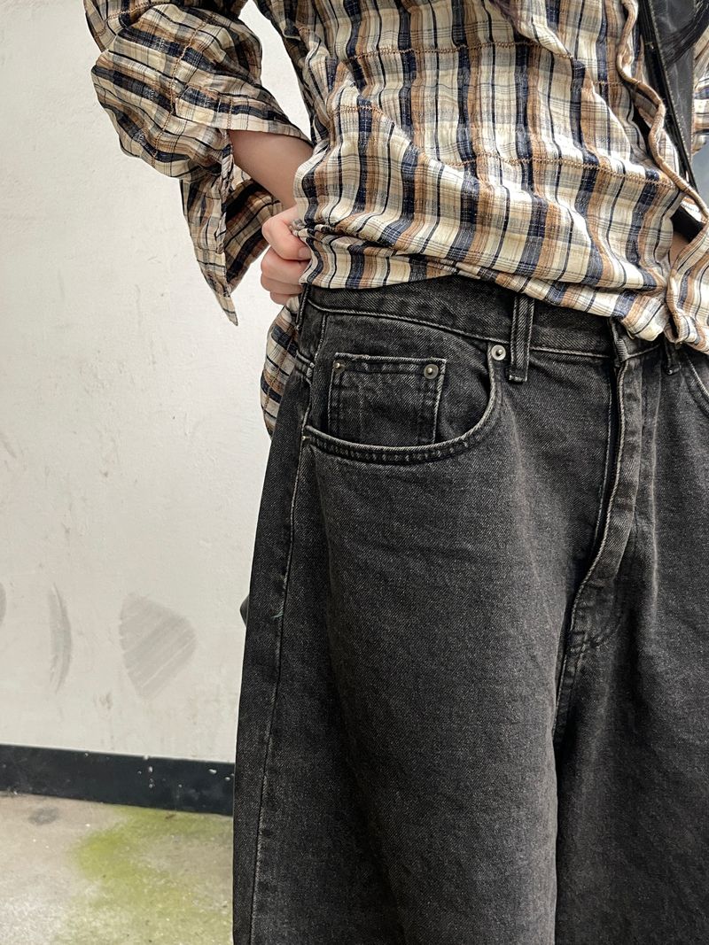 Darky wide balloon denim pants