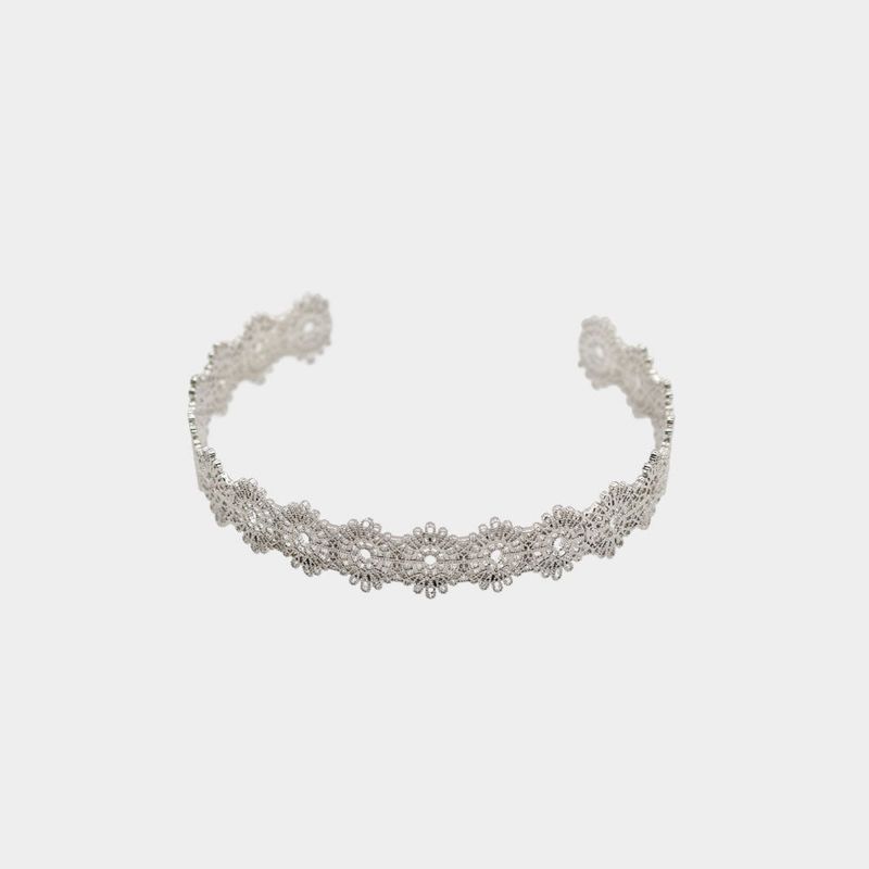 Lace Flower Cuff Bangle