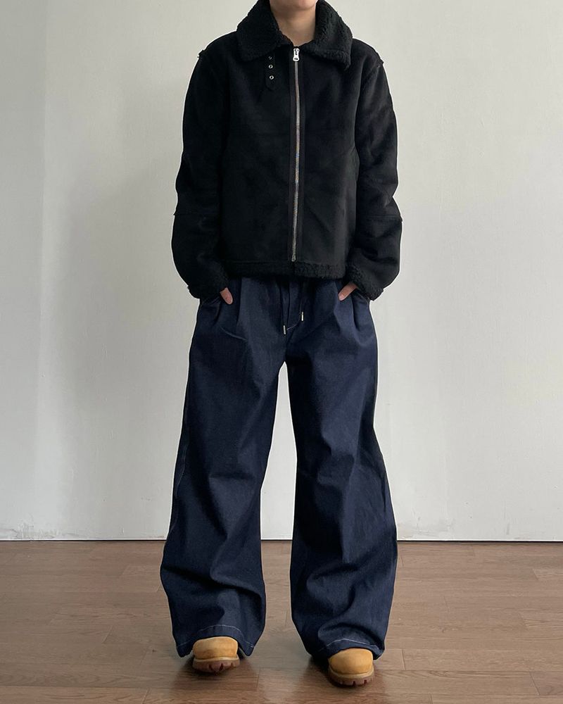 Leon Lettering Denim Pants