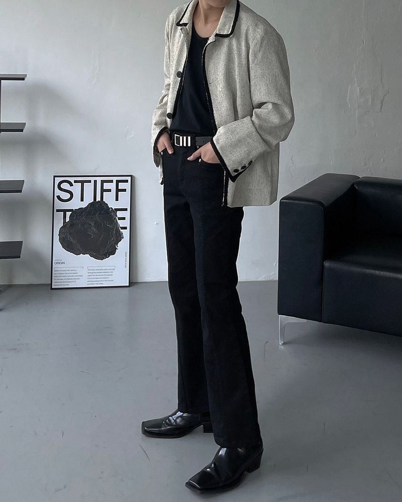 SO Line Collar Tweed Jacket ver.4 (2 colors)