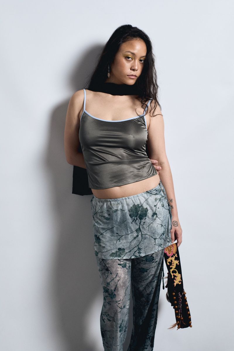 LACE APRON TROUSERS