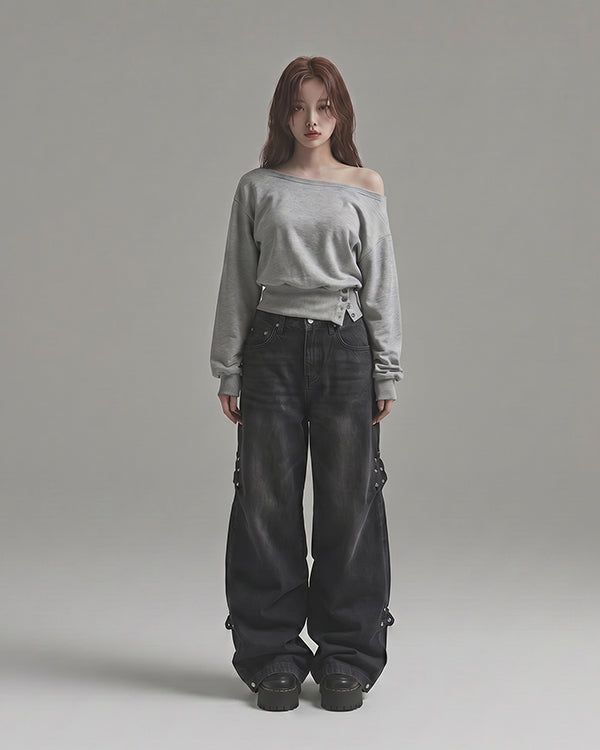 (W's) Side Rivet Denim Pants