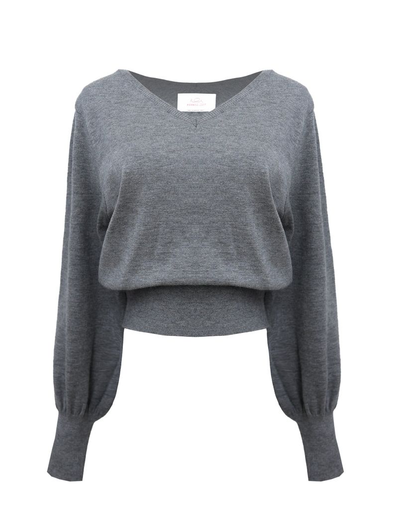 SIWL107(シウォル107)の「Emma Puff Knit (Grey)(Tops)」