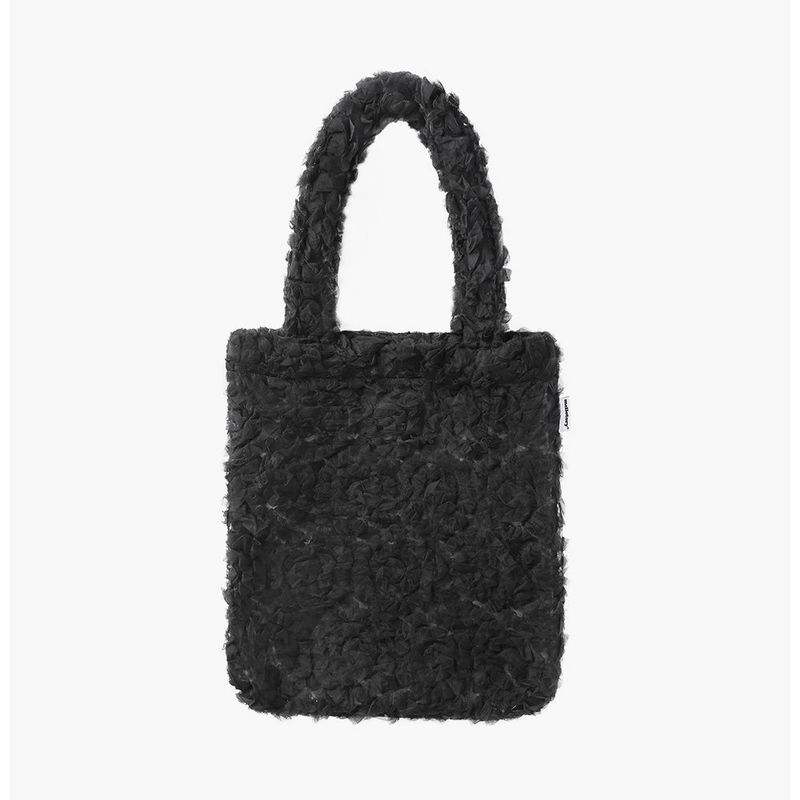 SEE-THROUGH TULLE SHOULDER BAG  (Black)