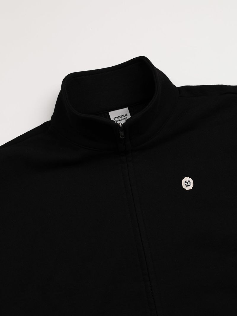 SKULL ZIP JACKET - BLACK