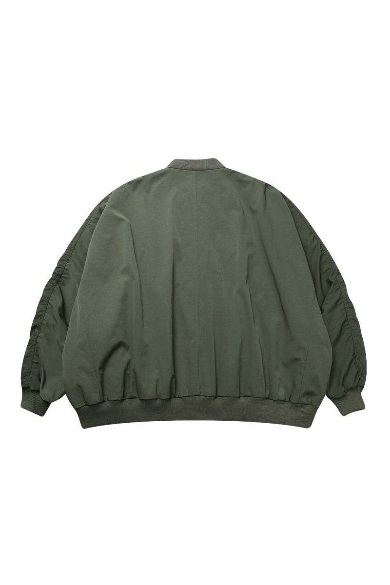 SHIRRING SLEEVED MA-1_KHAKI