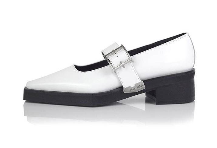 Higher Strap Buckle Loafer white