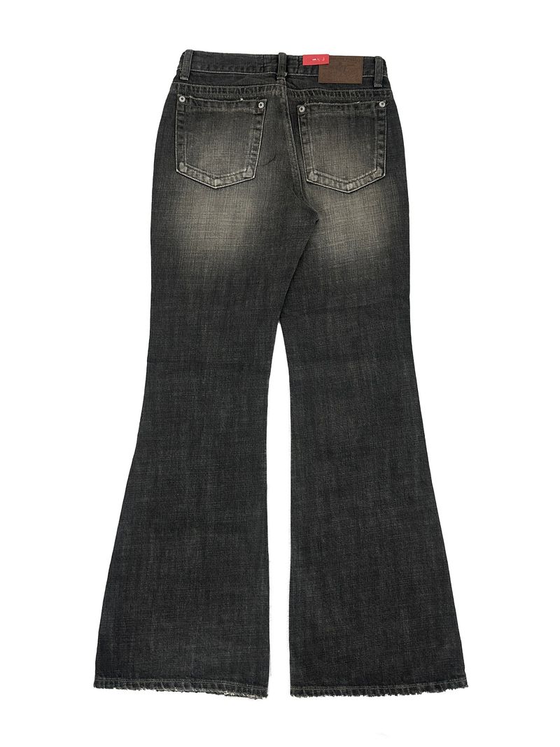 fade washed bootcut denim
