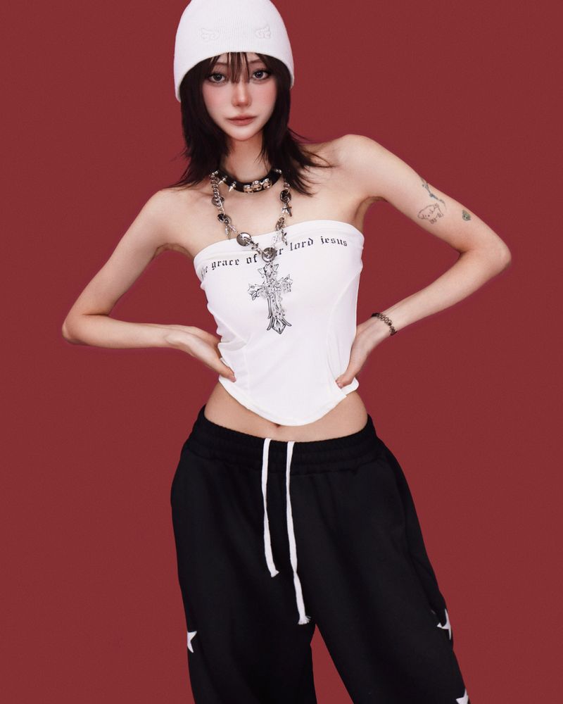 popping-star string wide pants (2color)
