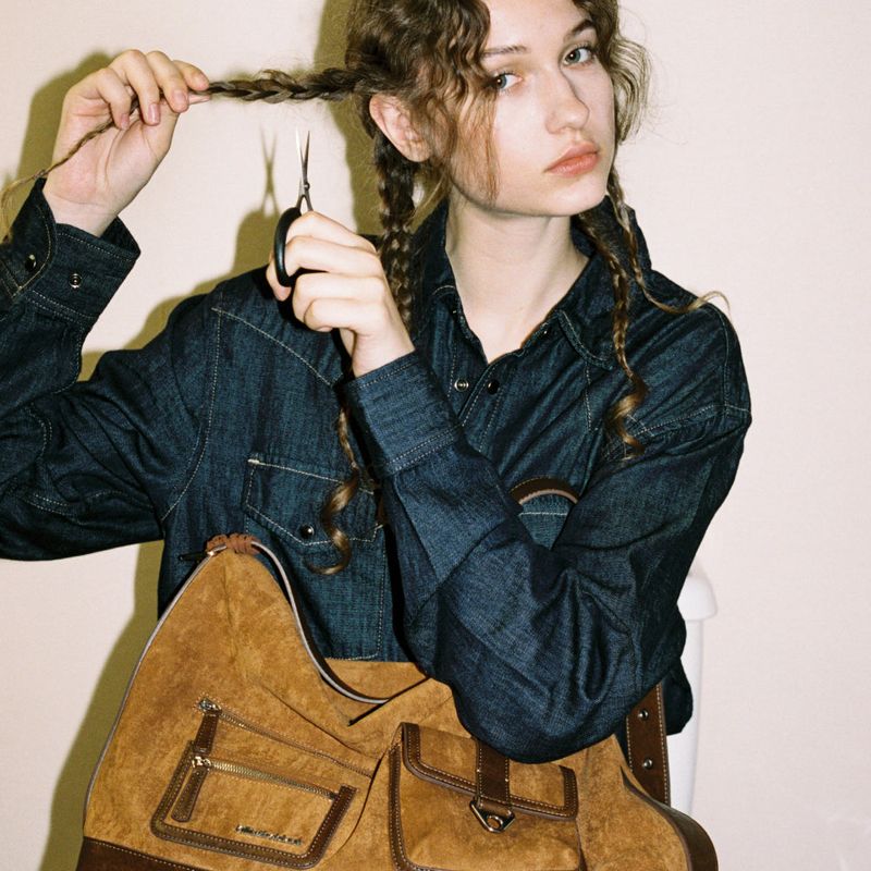 FILLINTHEBLANK(フィルインザブランク)の「Cabinet Bag (suede brown)(Bags)」