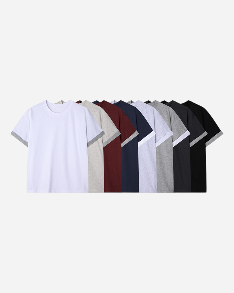 Duet Crop Roll-up Short Sleeve T
