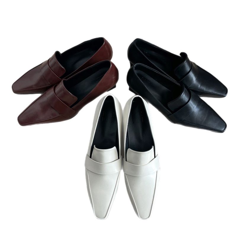 Kitten Slim Line Stiletto Mid Flat Loafers