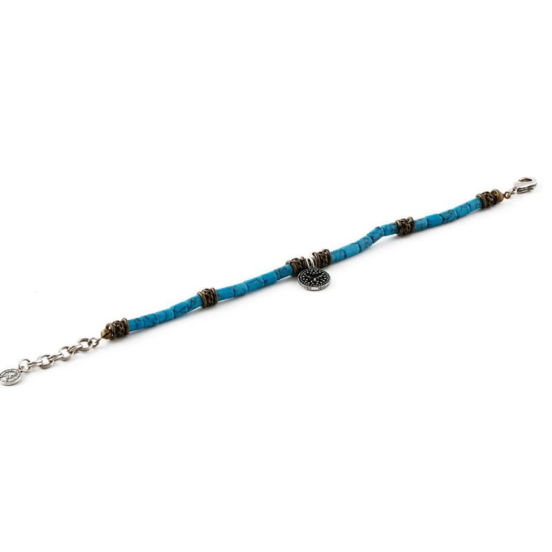 SVB-218  ATEEZ Hongjoong Turquoise Double Chain Bracelet