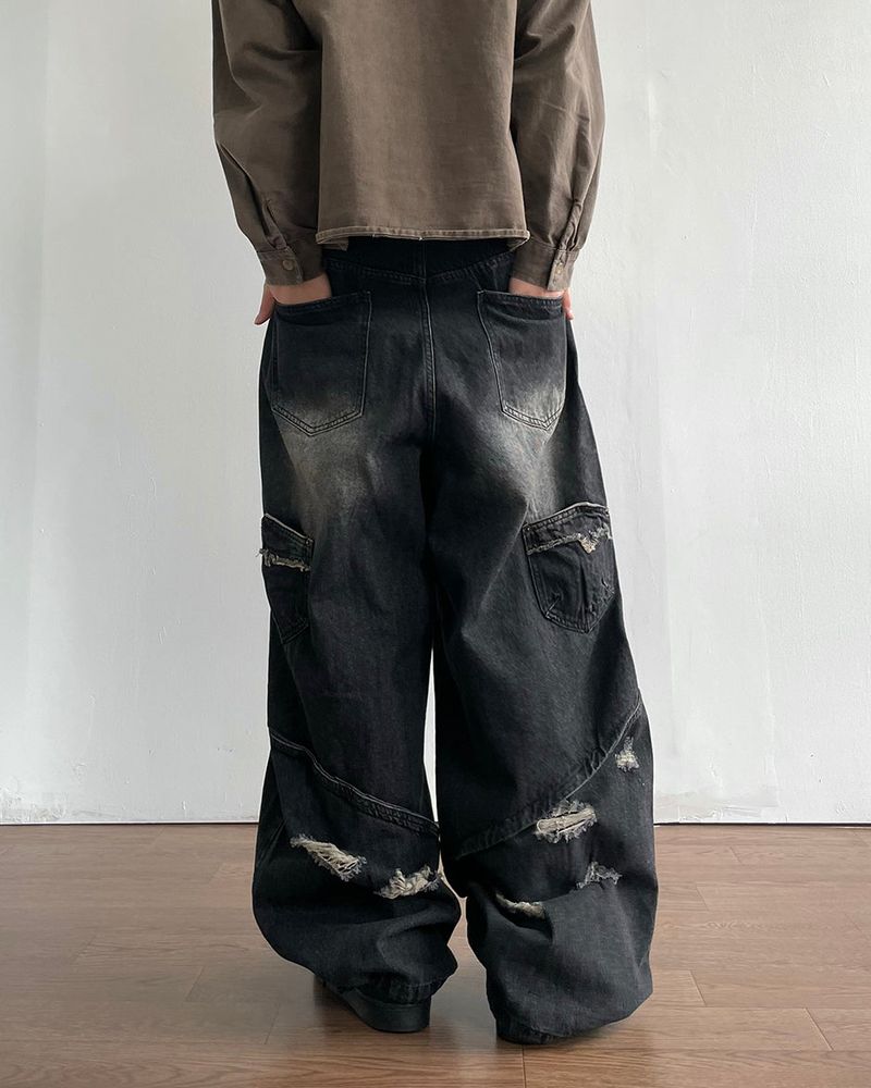 Frey Fold Denim Pants