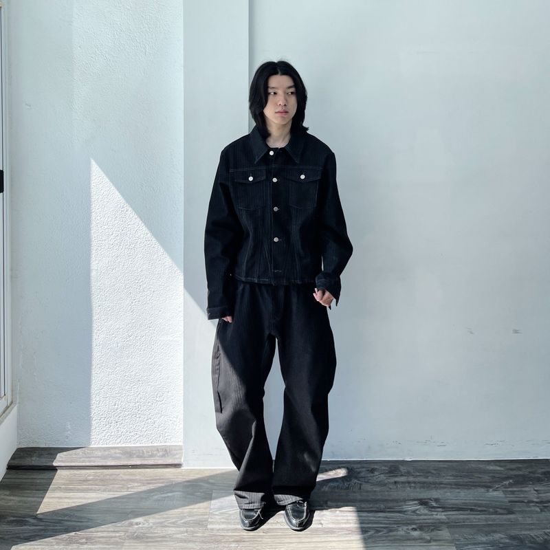 Vibe Pinstripe Boxy Trousers