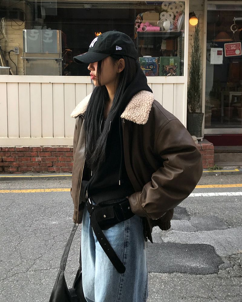 [ORIGINAL] Penta Leather Wool Shearling Jumper