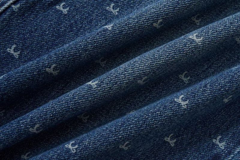 RIBBON-DYED CURVED FIT DENIM_BLUE code 26015