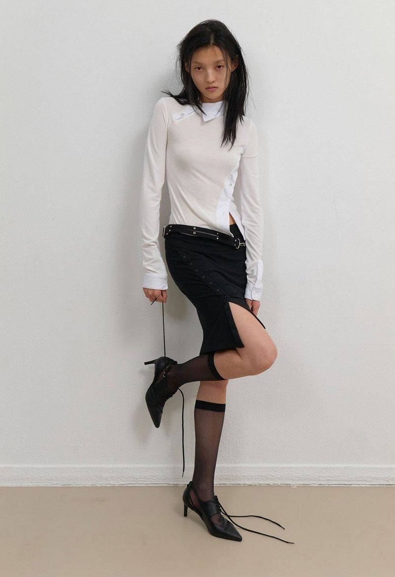 Starcut Jersey Collar Tee / Off White