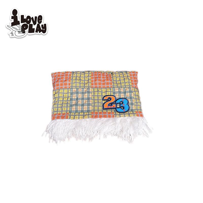 loveplayshop "Lucky Star No. 23" 両面キャップデザインのストライプファーハット