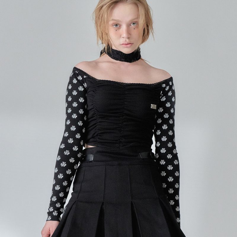 203-LOGO LETTERING OFF SHOULDER