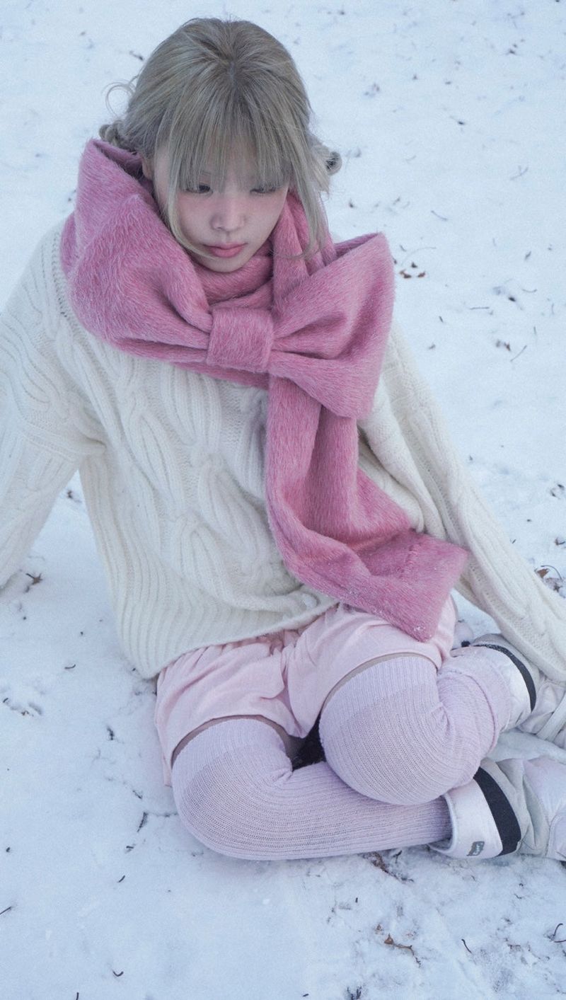 Ribbon Muffler_Fairy redpink