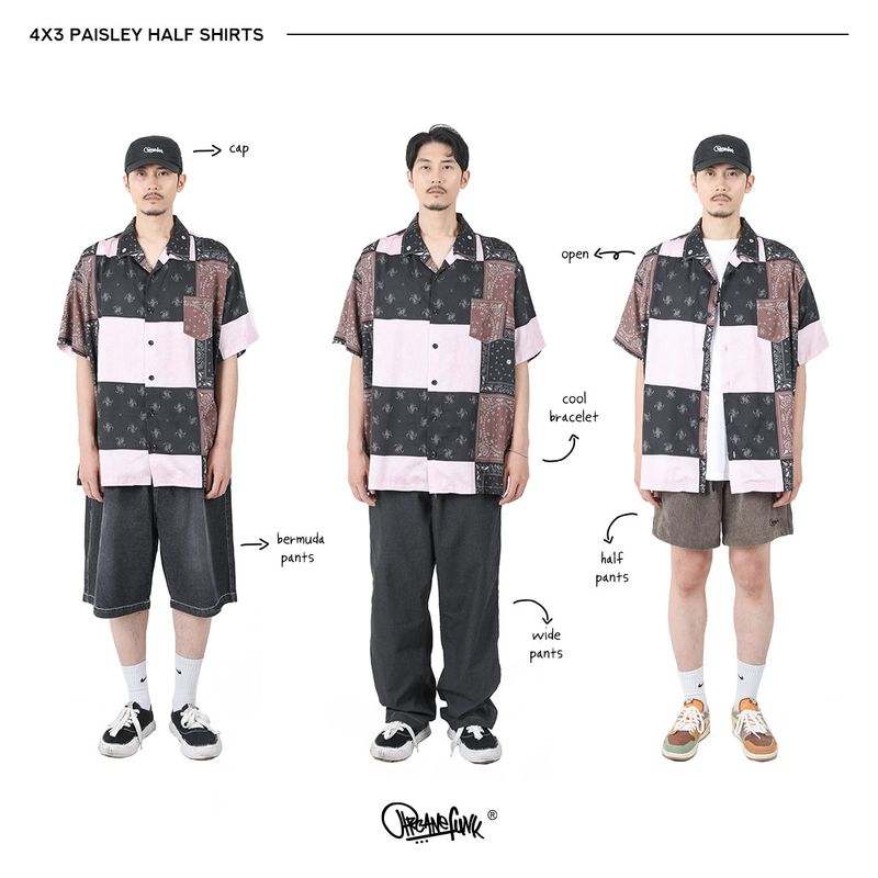 4x3 PAISLEY HALF SHIRTS