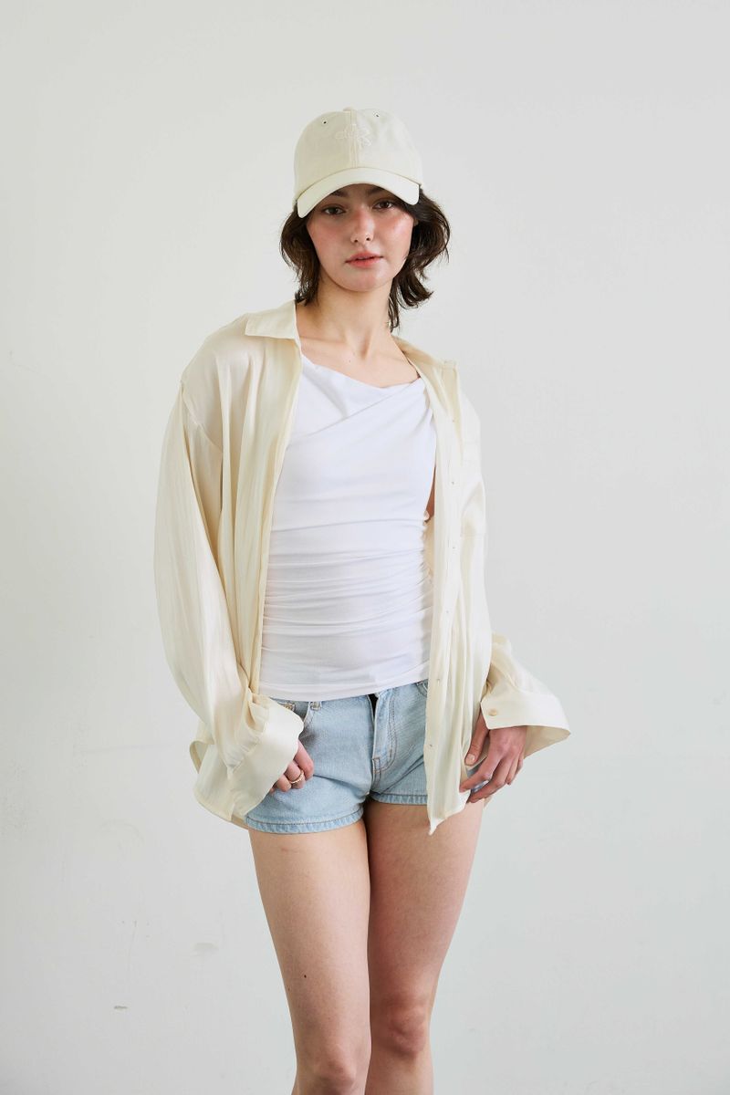 LUMINOUS OVERSIZED SHIRT / BEIGE