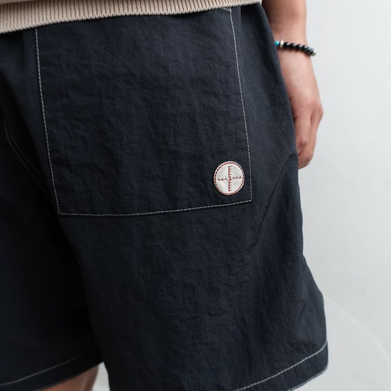 Marina stripe shorts / Black