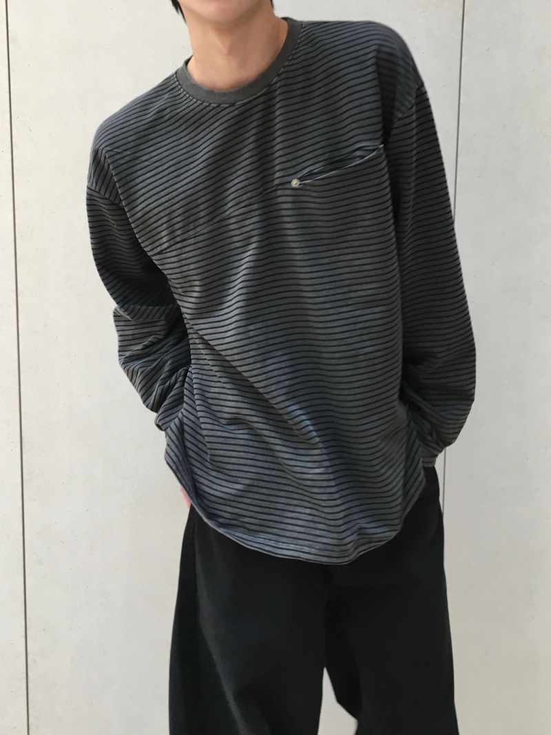 Zed Pigment Stripe Long Sleeve 3C