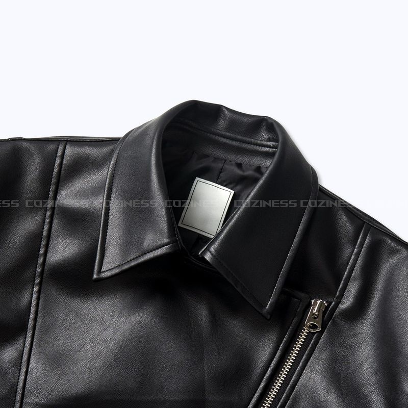 90's Youth Crop Leather Rider Jacket
