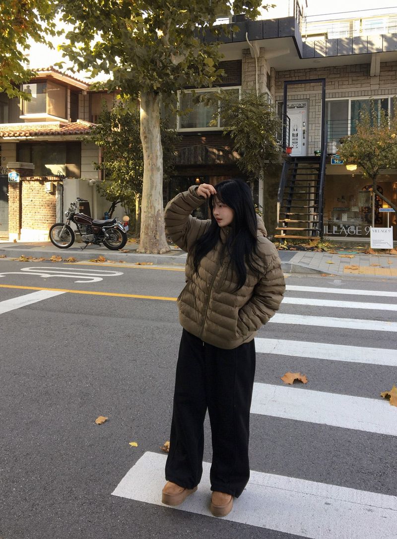 [Premium] Pastel Hooded Lightweight Padded Jacket