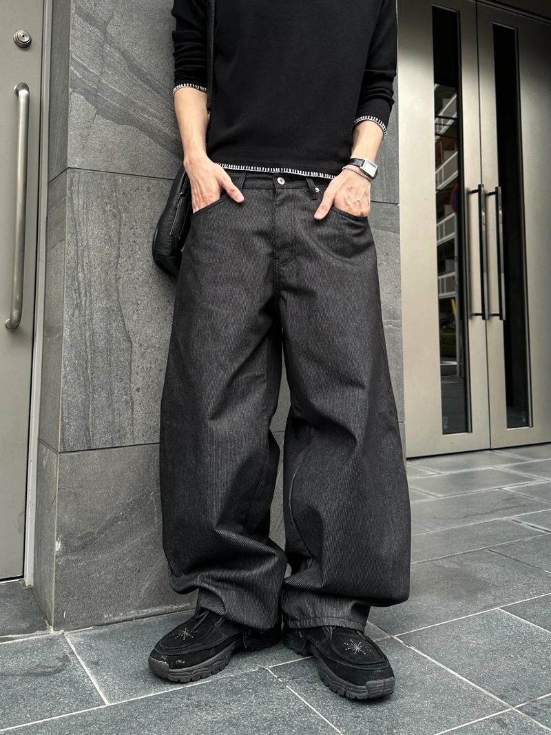 WHAT A LOOK（ワット ア ルック）の「ゼノノンフェイデッドストライプバルーンパンツ（パンツ）」