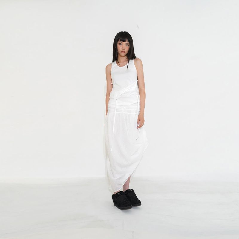 Center drape maxi skirt 002